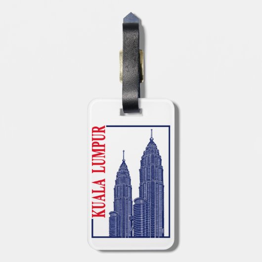 Kuala Lumpur Bagagelabel (Achterkant verticaal)