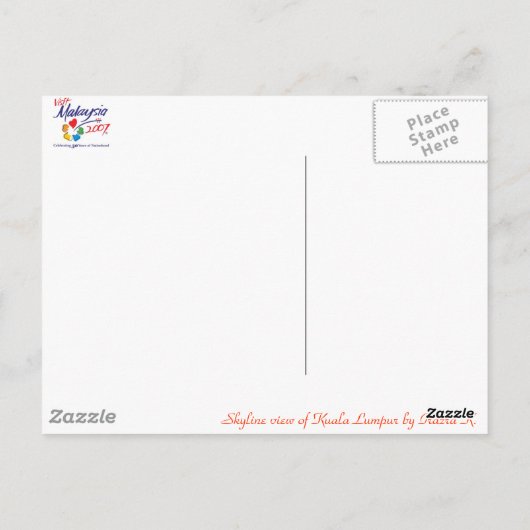 Kuala Lumpur City Skyline Briefkaart (Achterkant)