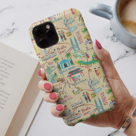 Kuala Lumpur - gele reiskaart Case-Mate iPhone Case