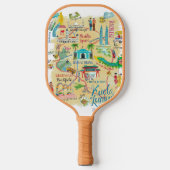 Kuala Lumpur - gele reiskaart Pickleball Paddle (Voorkant)