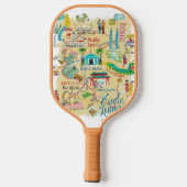 Kuala Lumpur - gele reiskaart Pickleball Paddle (Achterkant)