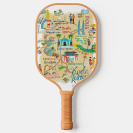 Kuala Lumpur - gele reiskaart Pickleball Paddle