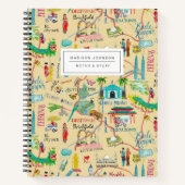 Kuala Lumpur gele stadskaart, alles-over print Notitieboek (Voorkant)