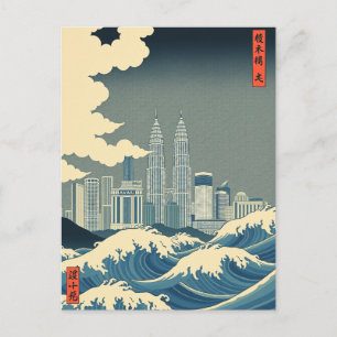 Kuala Lumpur Grote Golf Maleisië Silhouet Briefkaart