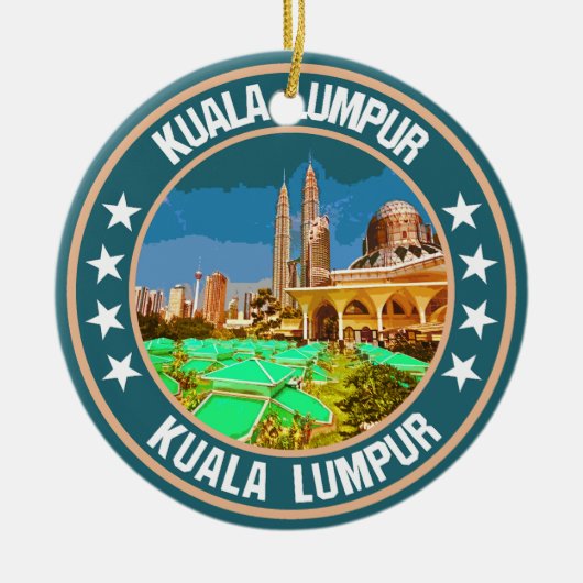 Kuala Lumpur Keramisch Ornament (Voorkant)
