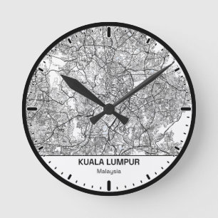 Kuala Lumpur Klok Stad Lijn Kunst