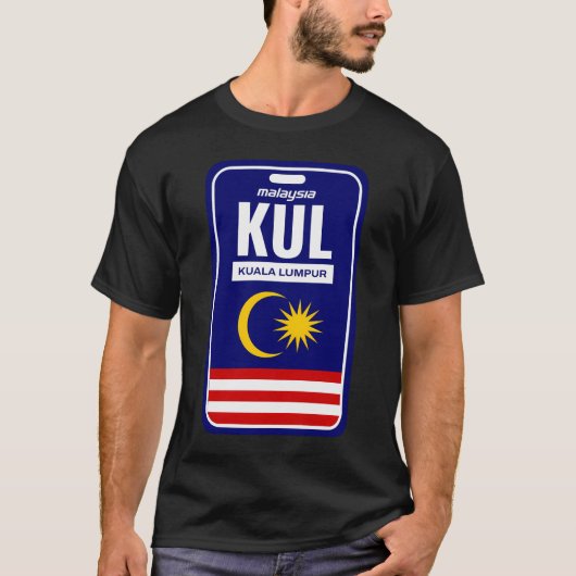 Kuala Lumpur (Kul) Bagage Label Sticker T-shirt (Voorkant)