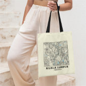 Kuala Lumpur, Malaysia, City Map Tote Bag