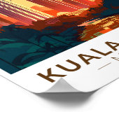 Kuala Lumpur Malaysia Travel Art Vintage Poster (Hoek)