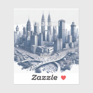 Kuala Lumpur Maleisië 3 inch Vinyl Sticker