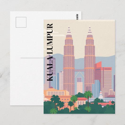 Kuala Lumpur Maleisië Art Deco Towers Cityscape Briefkaart (Voorkant / Achterkant)