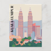 Kuala Lumpur Maleisië Art Deco Towers Cityscape Briefkaart (Voorkant)