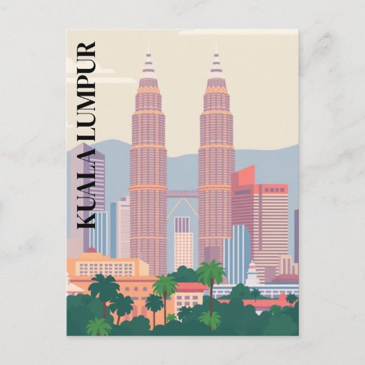 Kuala Lumpur Maleisië Art Deco Towers Cityscape Briefkaart (Voorkant)
