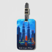 Kuala Lumpur Maleisië Azië Reizen Bagagelabel (Voorkant (verticaal))