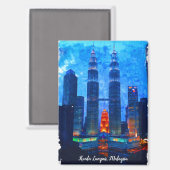 Kuala Lumpur Maleisië Azië Reizen Magneet (Voorkant / Achterkant)