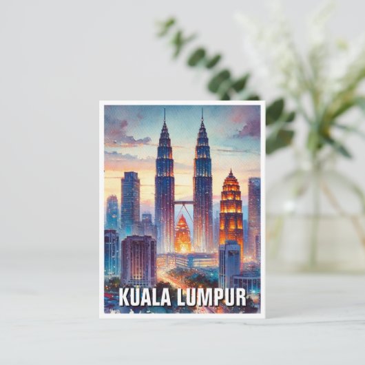 Kuala Lumpur Maleisië Briefkaart (Staand voorkant)