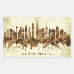 Kuala Lumpur Maleisië Cityscape Rechthoekige Sticker