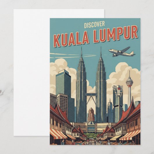  Kuala Lumpur Maleisië Feestdagenkaart (Voorkant / Achterkant)