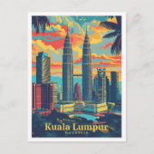 Kuala Lumpur Maleisië  kunst reizen Briefkaart (Voorkant)
