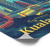 Kuala Lumpur Maleisië  kunst reizen Poster (Hoek)