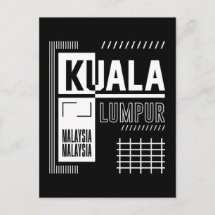 Kuala Lumpur Maleisië Moderne Stedelijke Typografi Briefkaart