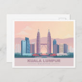 Kuala Lumpur Maleisië Pastelreizen Briefkaart (Voorkant / Achterkant)