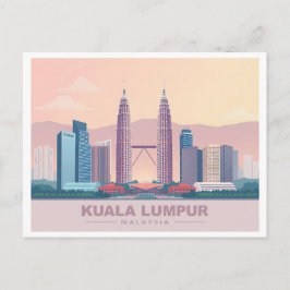 Kuala Lumpur Maleisië Pastelreizen Briefkaart