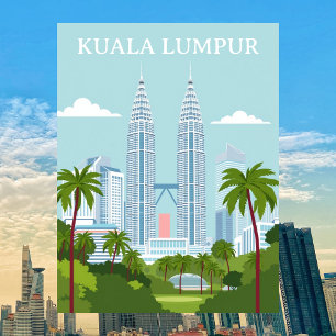 Kuala Lumpur Maleisië Petronas Towers Modern Briefkaart