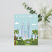 Kuala Lumpur Maleisië Petronas Towers Modern Briefkaart (Staand voorkant)