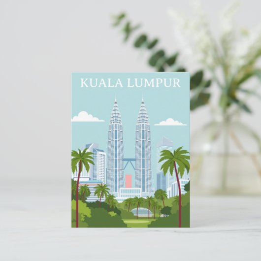 Kuala Lumpur Maleisië Petronas Towers Modern Briefkaart (Staand voorkant)
