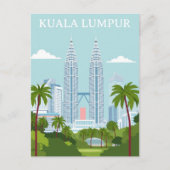 Kuala Lumpur Maleisië Petronas Towers Modern Briefkaart (Voorkant)