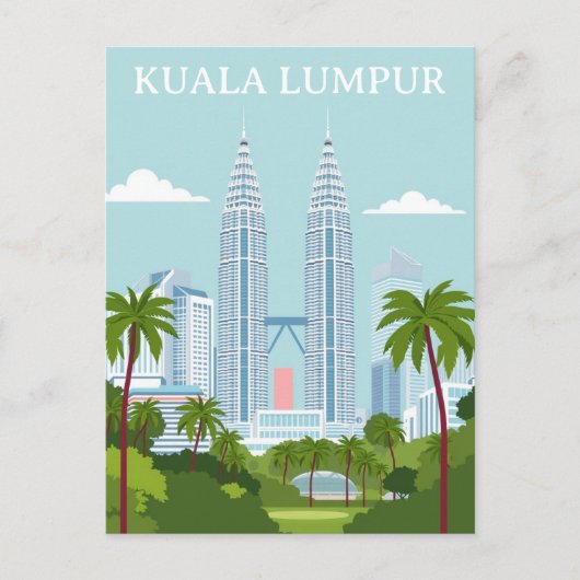 Kuala Lumpur Maleisië Petronas Towers Modern Briefkaart (Voorkant)