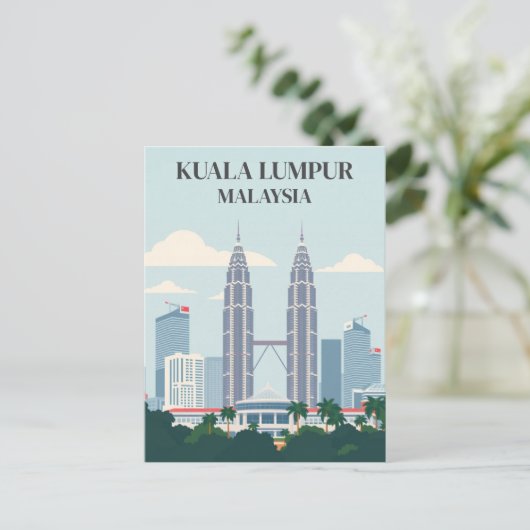 Kuala Lumpur Maleisië Petronas Towers Skyline Briefkaart (Staand voorkant)