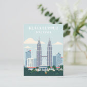 Kuala Lumpur Maleisië Petronas Towers Skyline City Briefkaart (Staand voorkant)