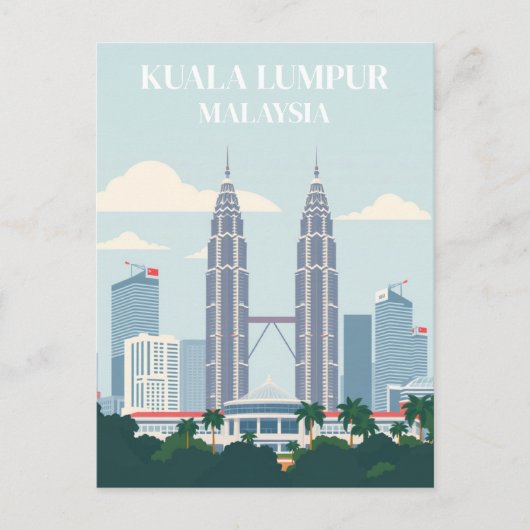 Kuala Lumpur Maleisië Petronas Towers Skyline City Briefkaart (Voorkant)