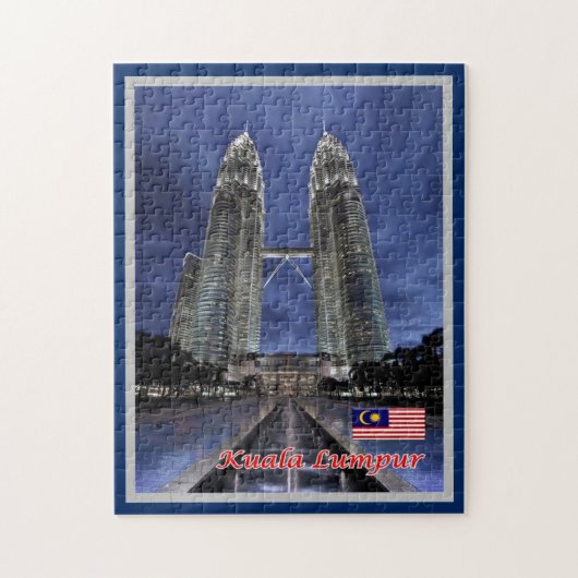 Kuala Lumpur - Maleisië - Petronas Twin Towers - Legpuzzel (Verticaal)