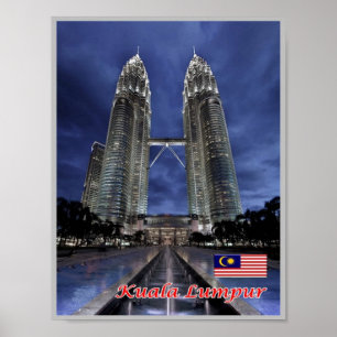Kuala Lumpur - Maleisië - Petronas Twin Towers - Poster