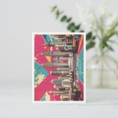 Kuala Lumpur Maleisië Pop Kunst Reizen Illustratie Briefkaart (Staand voorkant)