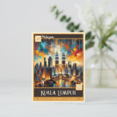 Kuala Lumpur, Maleisië |  schilderij Briefkaart (Staand voorkant)