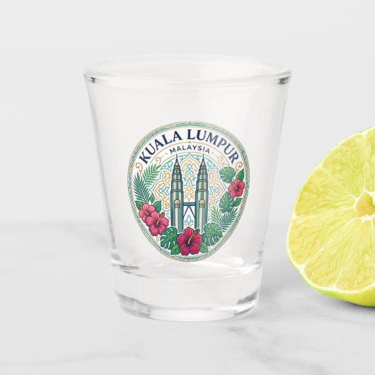 Kuala Lumpur Maleisië Shot Glas (Voorkant)
