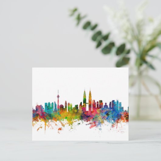 Kuala Lumpur Maleisië Skyline Briefkaart (Staand voorkant)