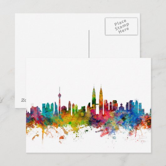Kuala Lumpur Maleisië Skyline Briefkaart (Voorkant / Achterkant)
