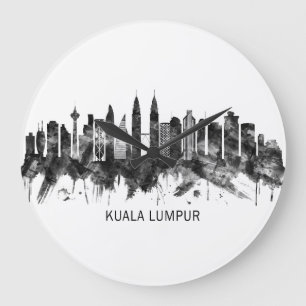 Kuala Lumpur Maleisië Skyline BW Grote Klok