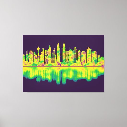 Kuala Lumpur Maleisië Skyline Canvas Afdruk (Voorkant)