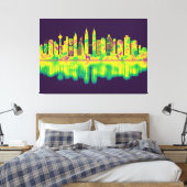 Kuala Lumpur Maleisië Skyline Canvas Afdruk (Insitu (Slaapkamer))