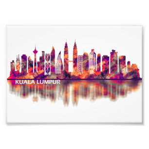 Kuala Lumpur Maleisië Skyline Foto Afdruk