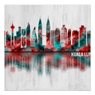 Kuala Lumpur Maleisië Skyline Perfect Poster