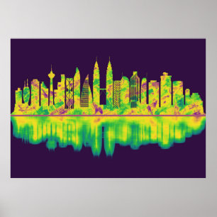 Kuala Lumpur Maleisië Skyline Poster