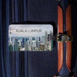 Kuala Lumpur Maleisië Skyline  souvenir Bagagelabel