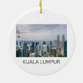 Kuala Lumpur Maleisië Skyline  souvenir Keramisch Ornament (Achterkant)